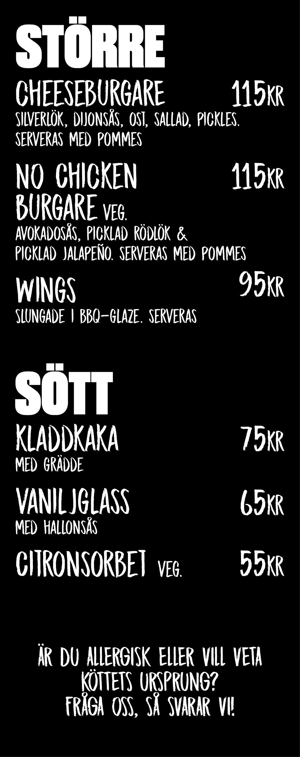 Meny Shotluckan Uppsala Mat